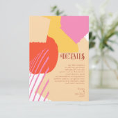 Details zur Hochzeit im Farbblock Sommernummer740 Begleitkarte (Stehend Vorderseite)