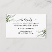 Details zur Hochzeit im Grünen Begleitkarte (Vorderseite)