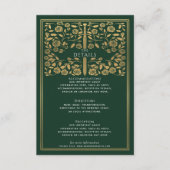 Details zur Hochzeit im Grünen Royal Mittelalter Begleitkarte (Vorderseite)