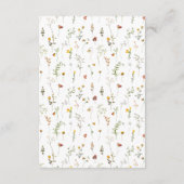 Details zur Hochzeit im Herbst der Blume im Herbst Begleitkarte (Rückseite)