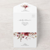 Details zur Hochzeit im Herbst im Burgund-Blush QR All In One Einladung (Außenbereich)