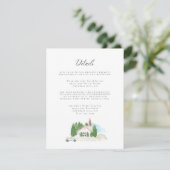 Details zur Hochzeit im italienischen Wasserfarben Begleitkarte (Stehend Vorderseite)