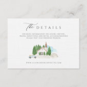 Details zur Hochzeit im italienischen Wasserfarben Begleitkarte (Vorderseite)