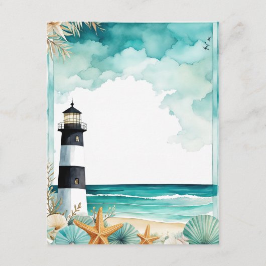 Details zur Hochzeit im Leuchtturm Begleitkarte (Rückseite)