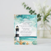 Details zur Hochzeit im Leuchtturm Begleitkarte (Stehend Vorderseite)