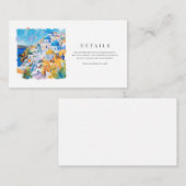 Details zur Hochzeit im Mittelmeer Begleitkarte (Vorne/Hinten)