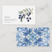 Details zur Hochzeit im Mittelmeer Begleitkarte (Vorne/Hinten)