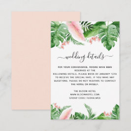 Details zur Hochzeit im tropischen Palmenflorwasse Einladung