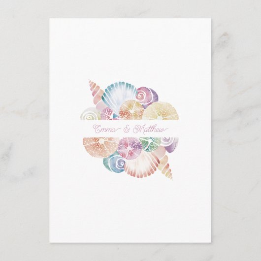 Details zur Hochzeit im Wasser Begleitkarte (Rückseite)