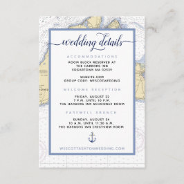 Details zur Hochzeit im Weingarten des Nautical Ma Begleitkarte