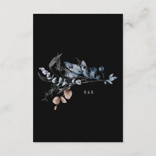 Details zur Hochzeit im Winter Begleitkarte (Rückseite)