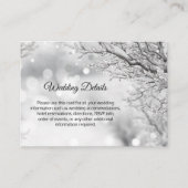 Details zur Hochzeit im Winter Wonderland Snow Bra Begleitkarte (Vorderseite)
