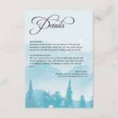 Details zur Hochzeit im Winterwald Begleitkarte (Vorderseite)
