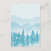 Details zur Hochzeit im Winterwald Begleitkarte (Rückseite)