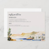 Details zur Hochzeit in Athen/Infos | Griechenland Einladung (Vorne/Hinten)