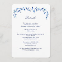 Details zur Hochzeit in Blau und Weiß