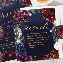 Details zur Hochzeit in Burgund II Begleitkarte