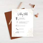 Details zur Hochzeit in Burgund RSVP Karte