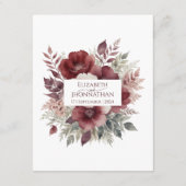 Details zur Hochzeit in Burgund-Rustikal Begleitkarte (Rückseite)