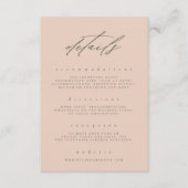 Details zur Hochzeit in der Fine Art Floral Begleitkarte (Vorderseite)