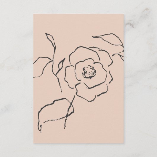 Details zur Hochzeit in der Fine Art Floral Begleitkarte (Rückseite)