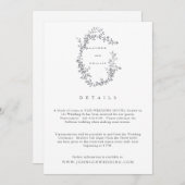 Details zur Hochzeit in der modernen Kunst Einladung (Vorne/Hinten)