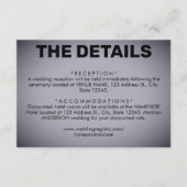 Details zur Hochzeit in Dunkk Gray Vignette Begleitkarte (Vorderseite)