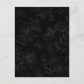 Details zur Hochzeit in einem eleganten Schwarzen Begleitkarte (Rückseite)