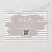 Details zur Hochzeit in Erdfarben Begleitkarte (Vorderseite)