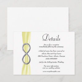 Details zur Hochzeit in Gelben Streifen Begleitkarte