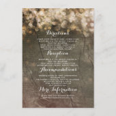 Details zur Hochzeit in Gold String Lights Begleitkarte (Vorderseite)