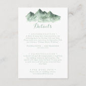 Details zur Hochzeit in grünen Bergen Begleitkarte (Vorderseite)