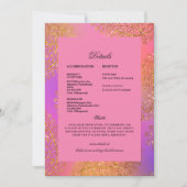 Details zur Hochzeit in indischen Farben Einladung (Vorderseite)