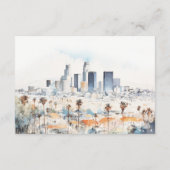 Details zur Hochzeit in Los Angeles, Kalifornien Begleitkarte (Rückseite)