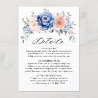 Details zur Hochzeit in Navy Blue Slate Dusty Blus