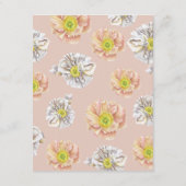 Details zur Hochzeit in Pink und Floral und QR-Cod Begleitkarte (Rückseite)