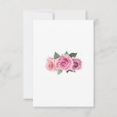 Details zur Hochzeit in Rosa, elegant geometrisch Dankeskarte (Rückseite)