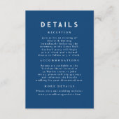 Details zur Hochzeit in Starry Night Celestial Begleitkarte (Vorderseite)