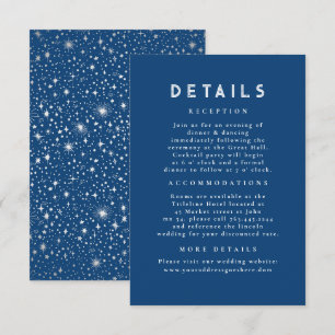 Details zur Hochzeit in Starry Night Celestial Begleitkarte