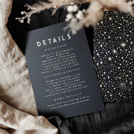 Details zur Hochzeit in Starry Night Celestial Bla Begleitkarte