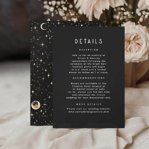 Details zur Hochzeit in Starry Night Celestial Bla Begleitkarte