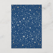 Details zur Hochzeit in Starry Night Celestial Blu Begleitkarte (Rückseite)