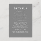 Details zur Hochzeit in Starry Night Celestial Gra Begleitkarte (Vorderseite)