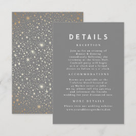 Details zur Hochzeit in Starry Night Celestial Gra Begleitkarte