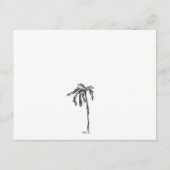 Details zur Hochzeit in tropischer Küstenpalme Begleitkarte (Rückseite)