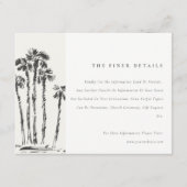 Details zur Hochzeit in tropischer Küstenpalme Begleitkarte (Vorderseite)