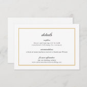 Details zur Hochzeit mit elegantem Script an der G Begleitkarte (Vorne/Hinten)