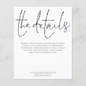 Details zur Hochzeit mit elegantem Skript (Vorderseite)