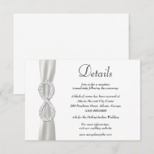 Details zur Hochzeit mit weißem Ribbon Diamond