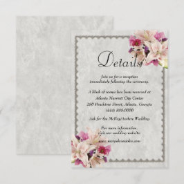 Details zur Hochzeit mit weißer Lilie Begleitkarte